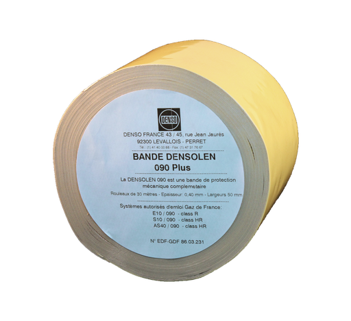 [DENO9030X100] BANDE DENSO O90 JAUNE PROTECTION MECANIQUE L100MM L30M AE GRDF EN 12068 BAN925 §