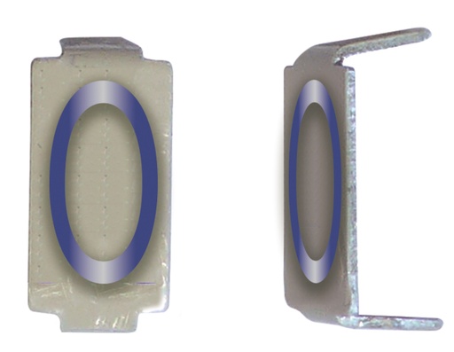 [MICCD036] LOT 25 LETTRE 6X11 ALU IVOIRE/BLEU PRE-PLIEE O *